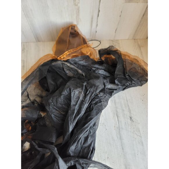 Orange grim reaper hanging prop Halloween decor web spider - Picture 8 of 9